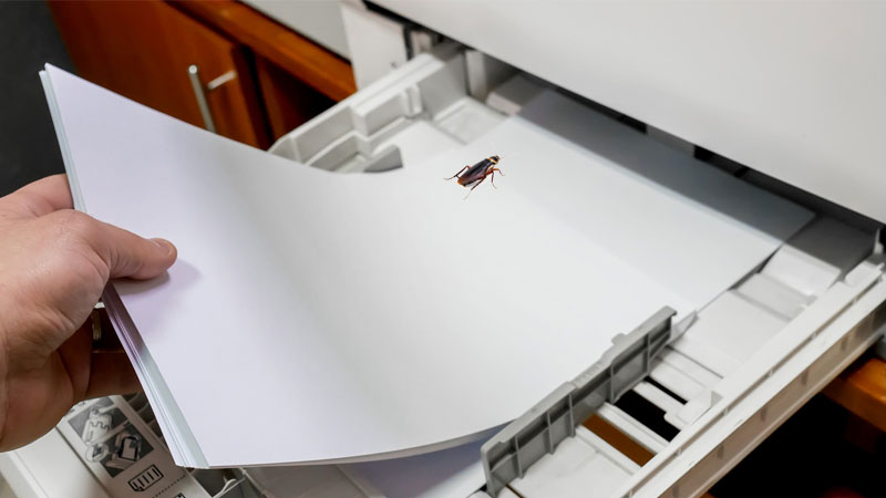 cockroach in printer