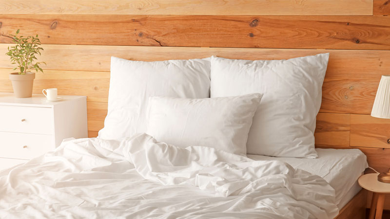 wood walls in bedroom